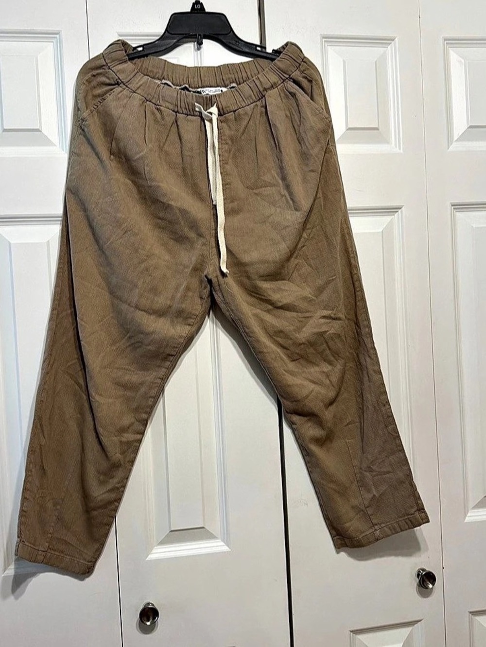 Zara Jogger Pants in Brown Size Large